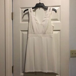 White BCBGeneration Dress with lace detail